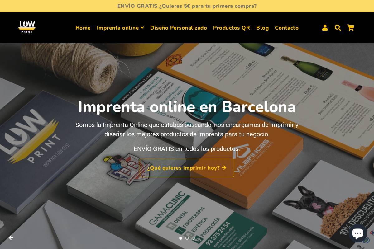 lowprint.es homepage screenshot