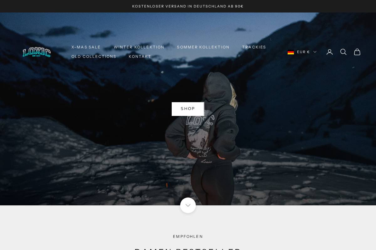 Loxicclo homepage screenshot