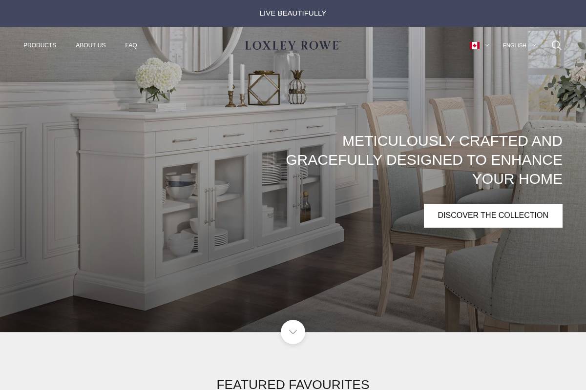 loxleyrowe.com homepage screenshot