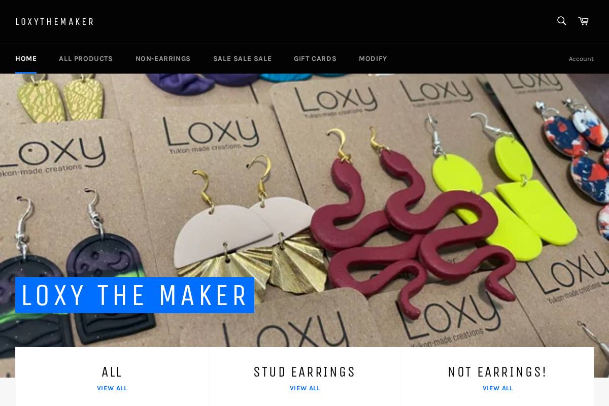 loxythemaker.com homepage screenshot