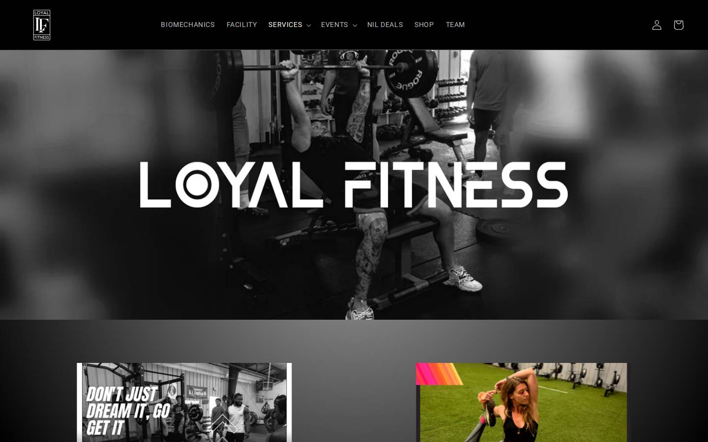loyal-fitness.com homepage screenshot
