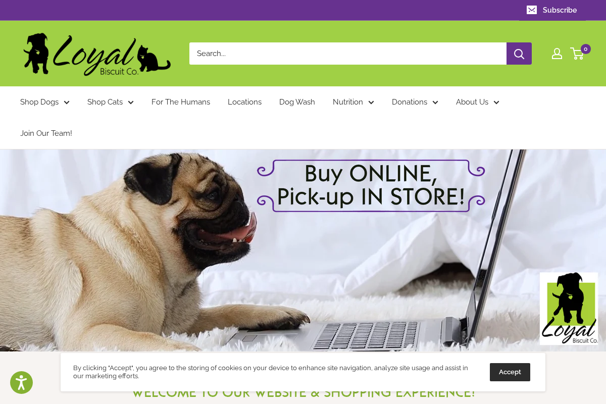 loyalbiscuit.com homepage screenshot