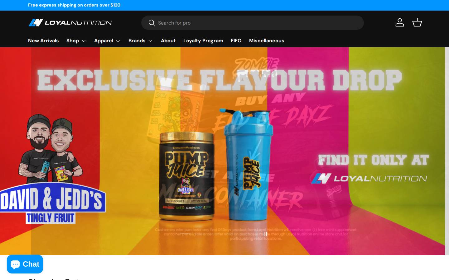 loyalnutrition.com.au homepage screenshot