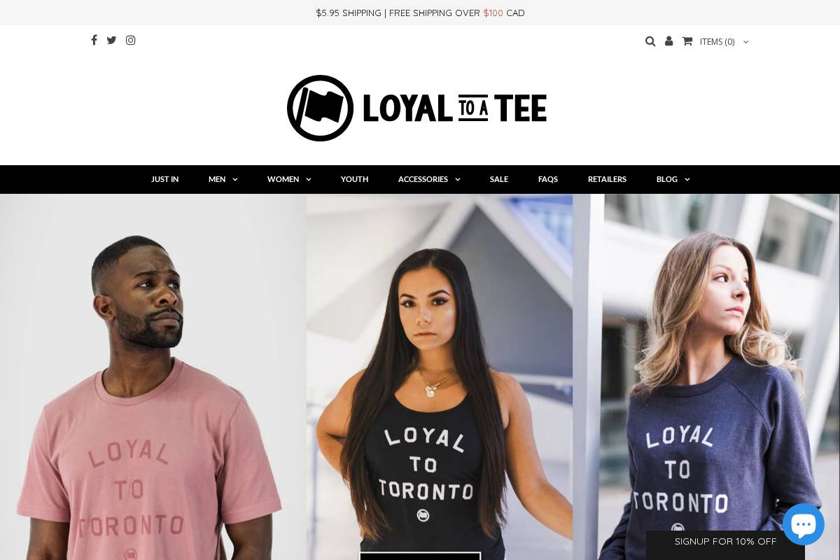 loyaltoatee.com homepage screenshot