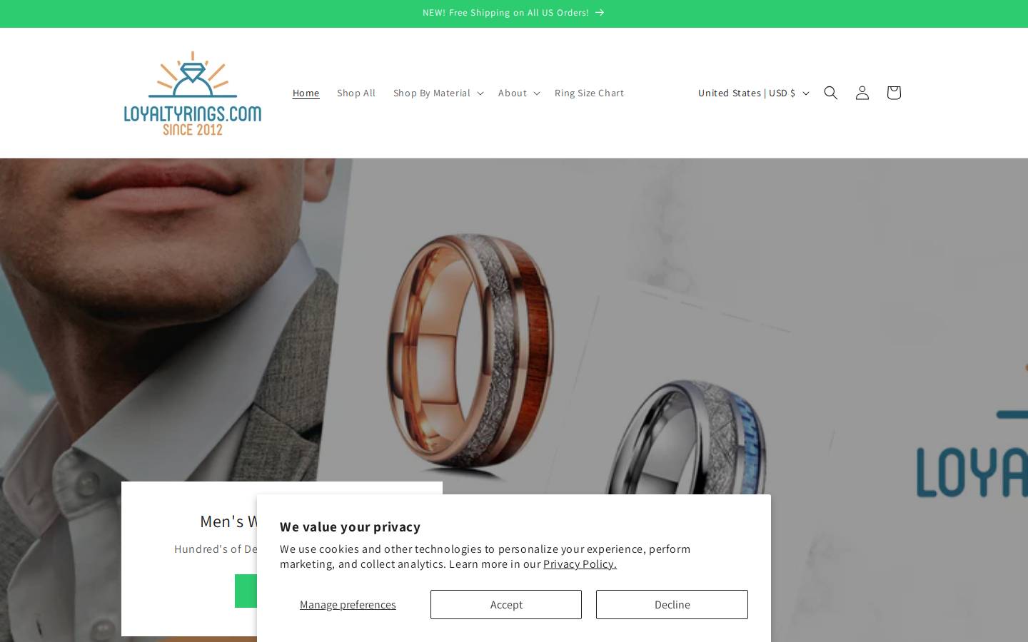 loyaltyrings.com homepage screenshot