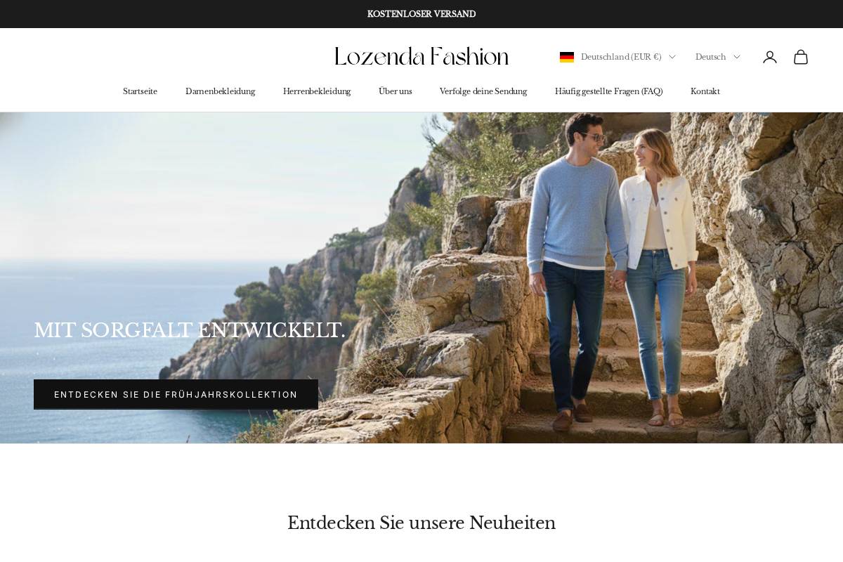 Lozendafashion homepage screenshot