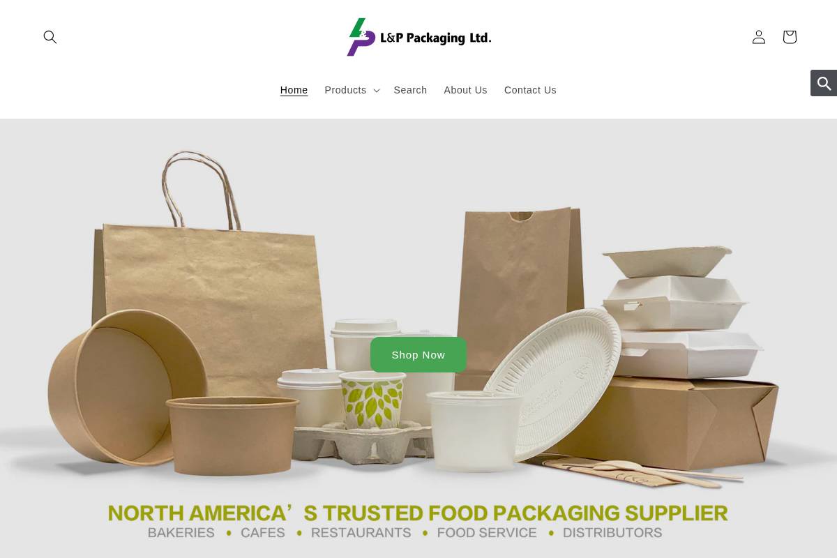 lppackaging.ca homepage screenshot
