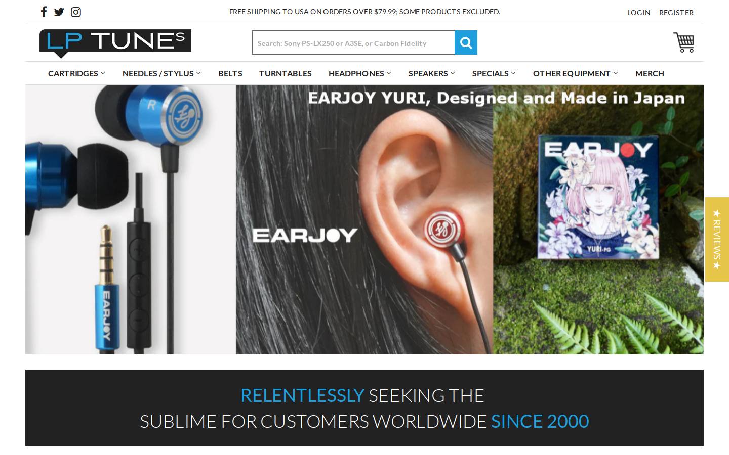 lptunes.com homepage screenshot