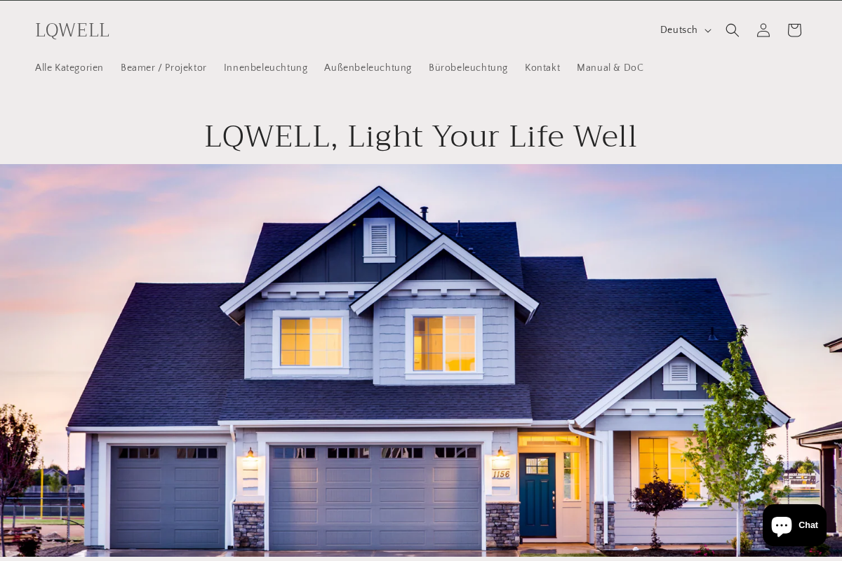 LQWELL homepage screenshot