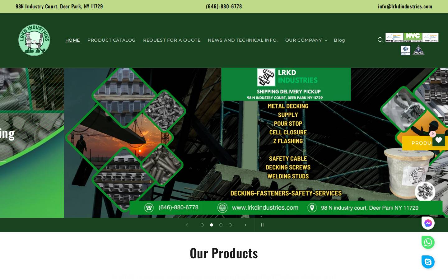 lrkdindustries.com homepage screenshot