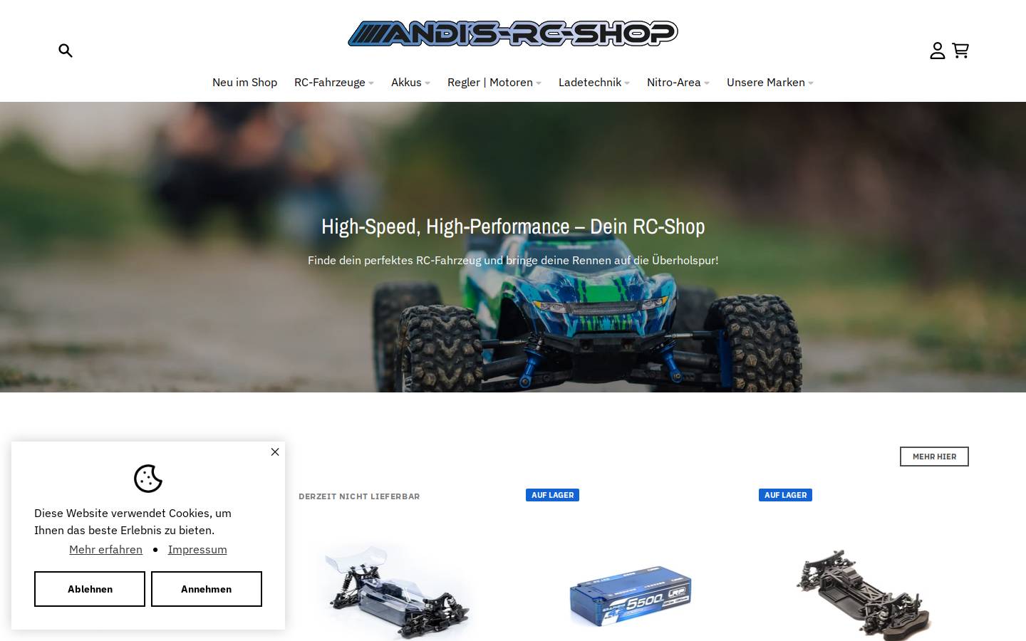 lrp-modellbaushop.de homepage screenshot
