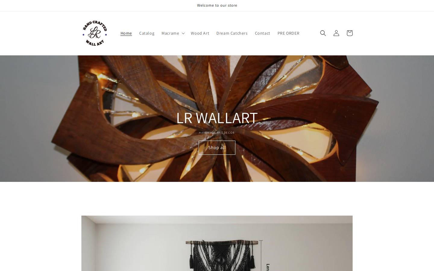lrwallart.com homepage screenshot