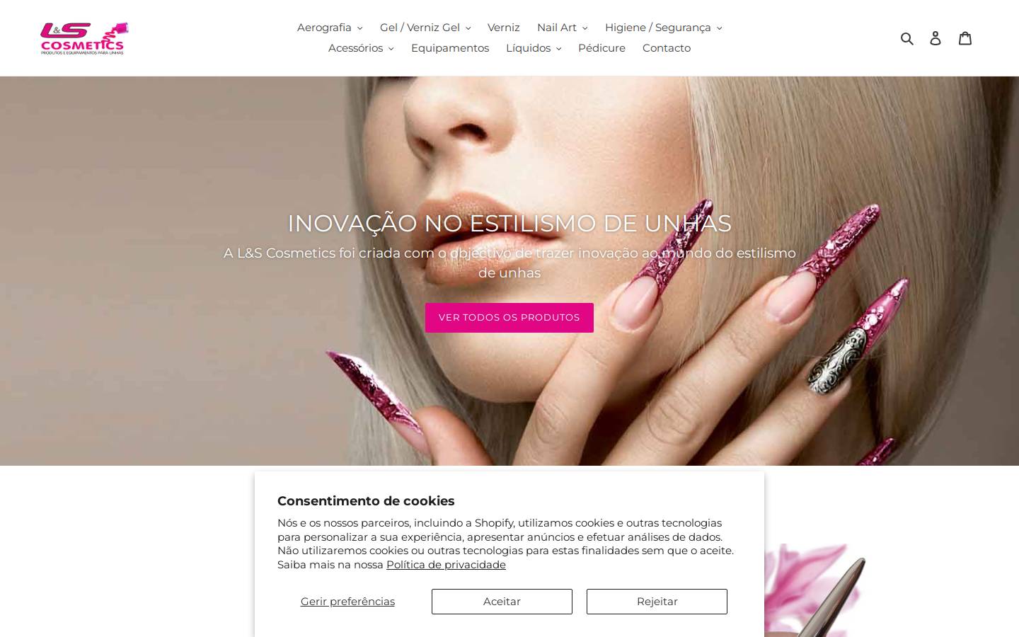 lscosmetics.pt homepage screenshot