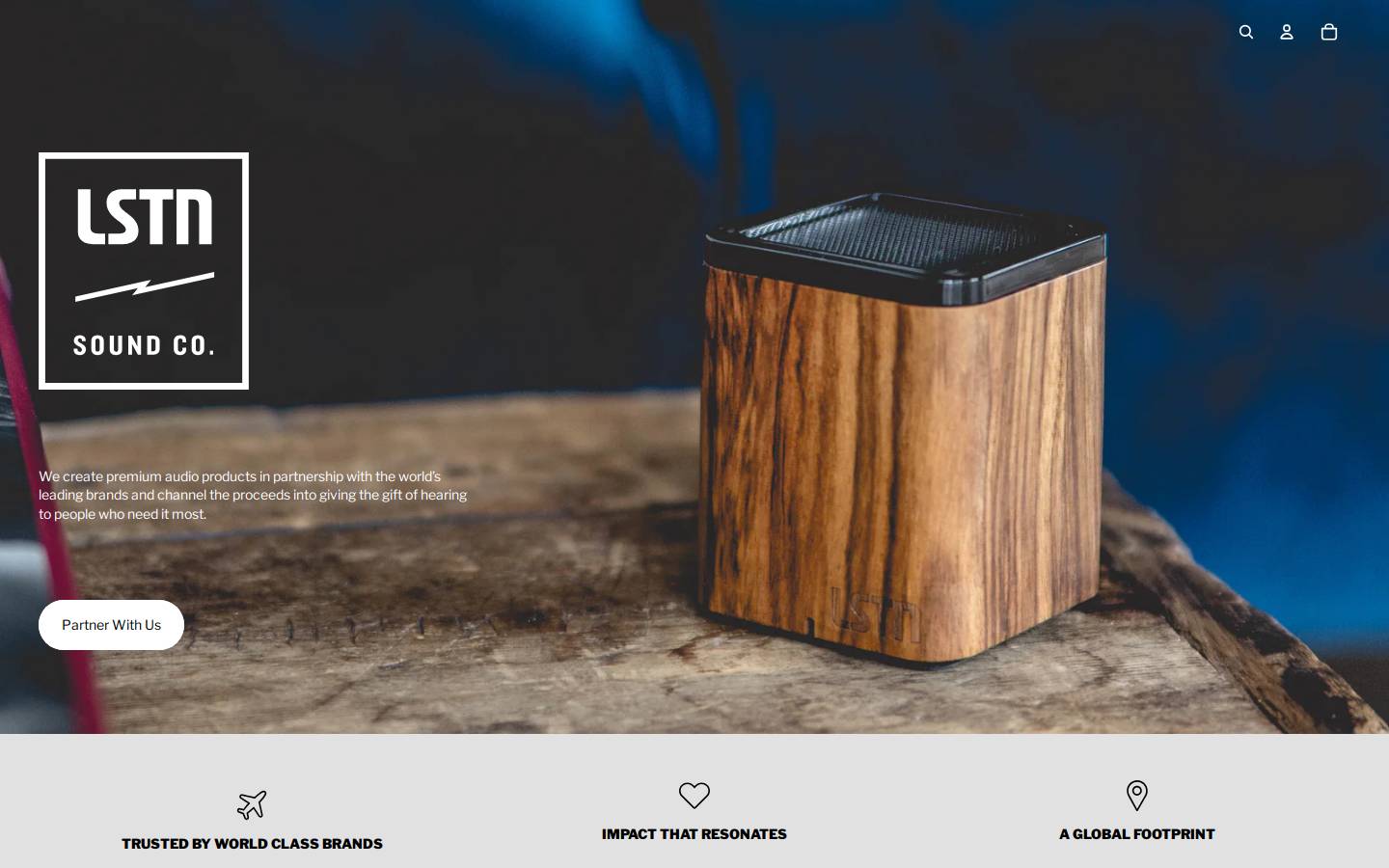 lstnsound.com homepage screenshot