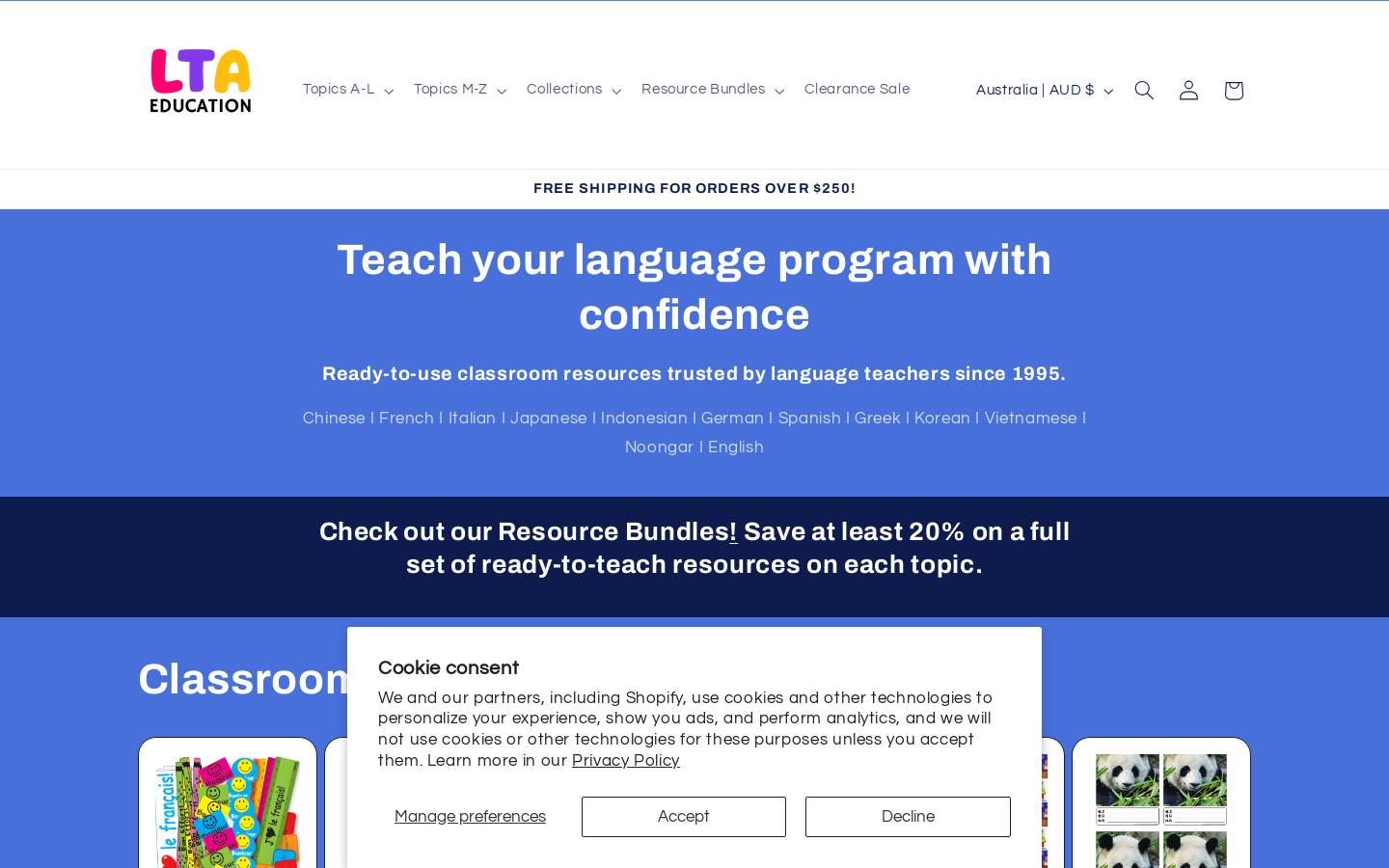 lta.education homepage screenshot