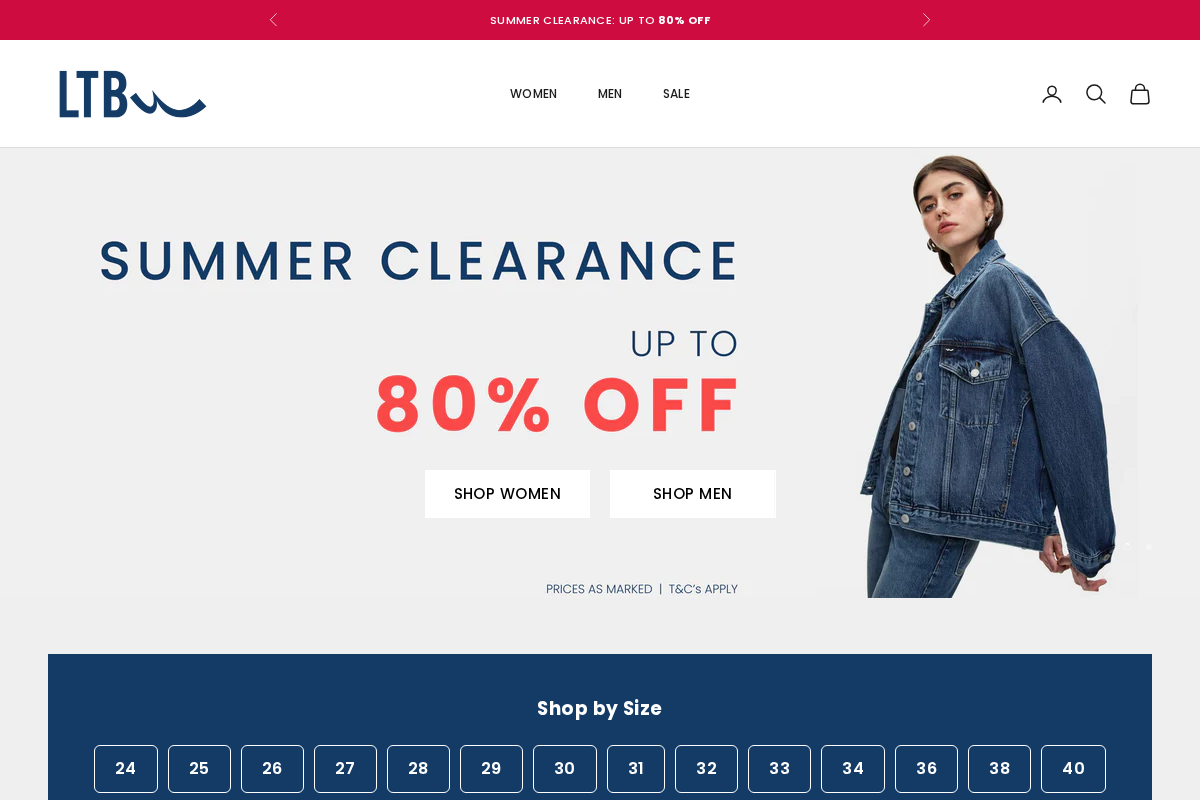 LTB Jeans - Spring Summer 2008 homepage screenshot