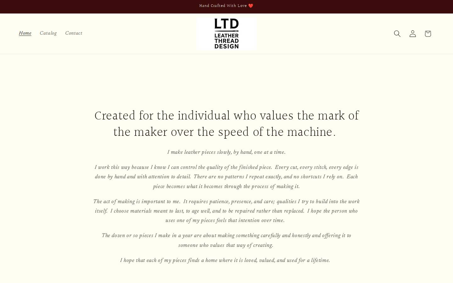 ltdthreadcrafts.com homepage screenshot
