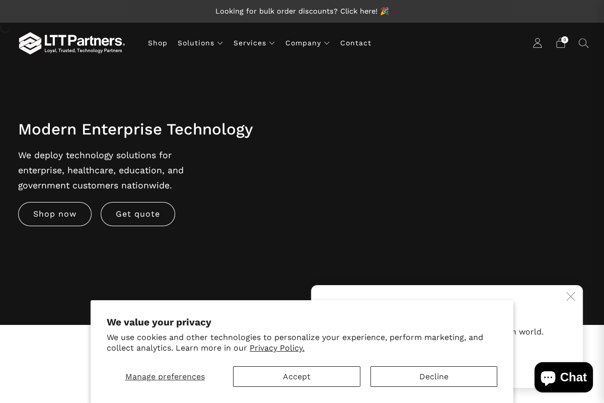 LTT Partners homepage screenshot