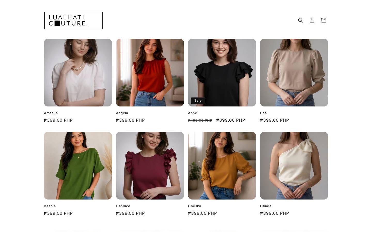 lualhaticouture.com homepage screenshot