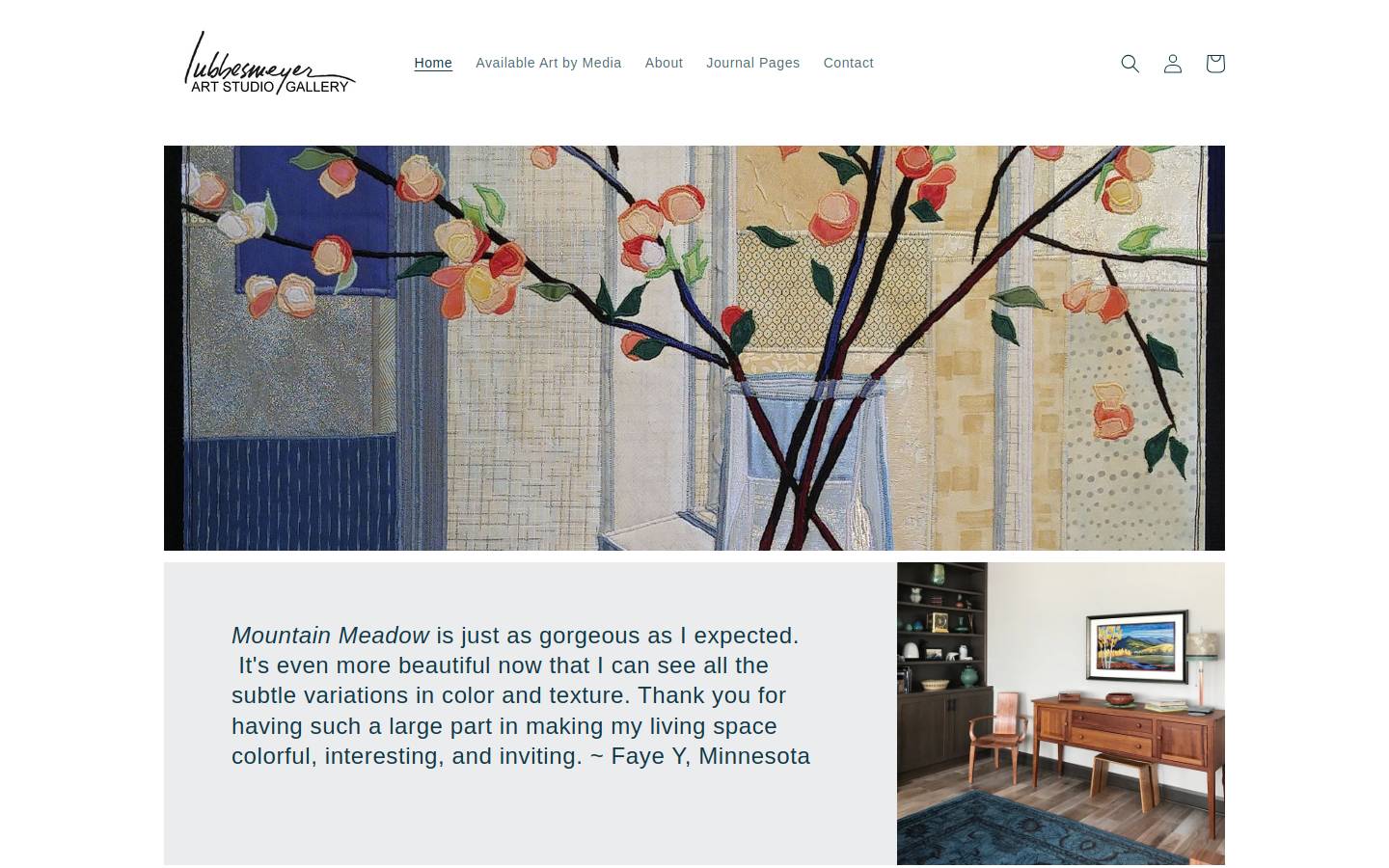 lubbesmeyerart.com homepage screenshot