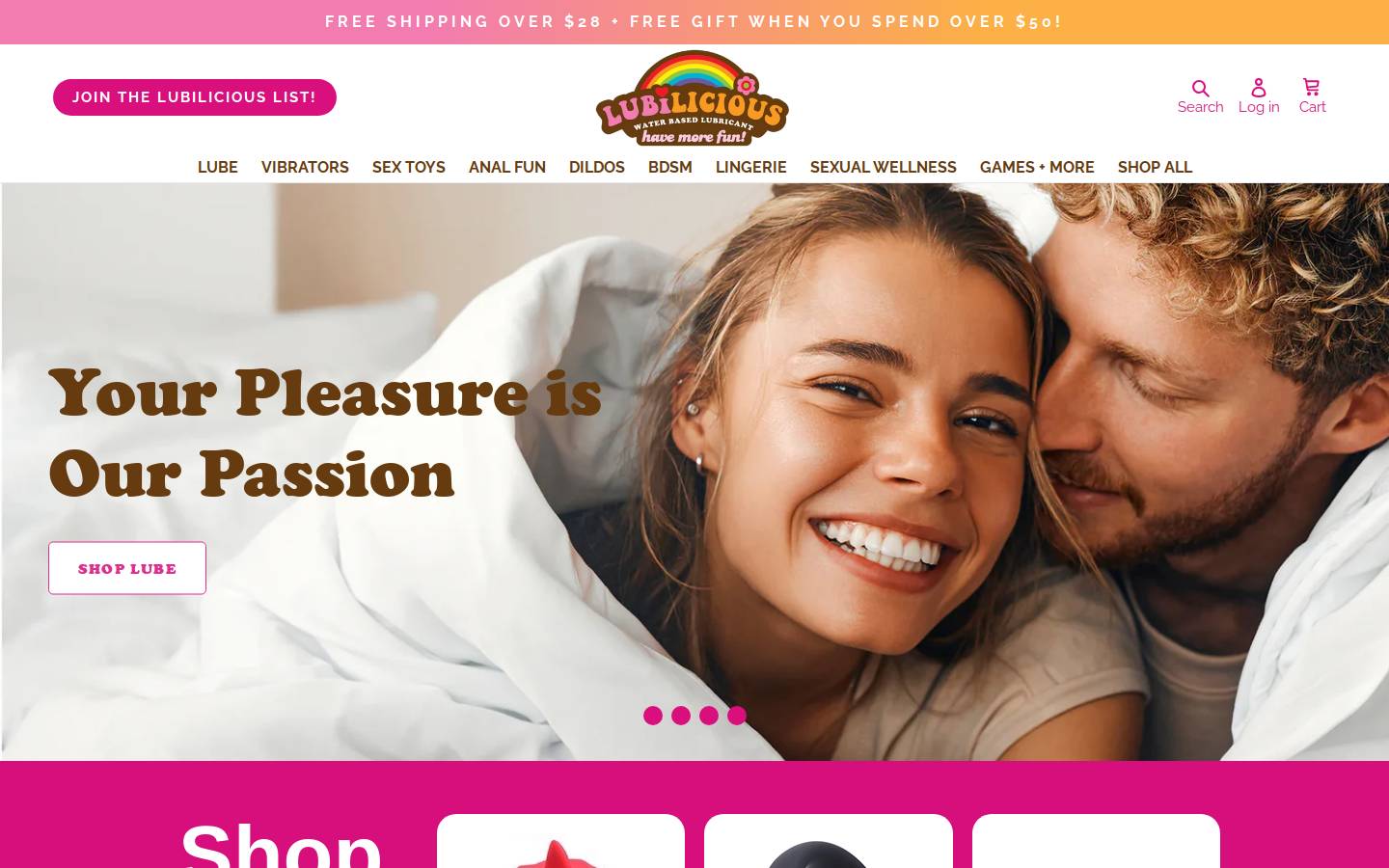 lubilicious.com homepage screenshot
