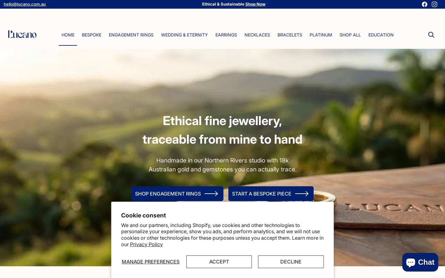 Lucano homepage screenshot