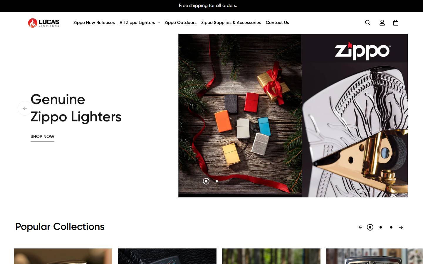 Lucaslighters homepage screenshot