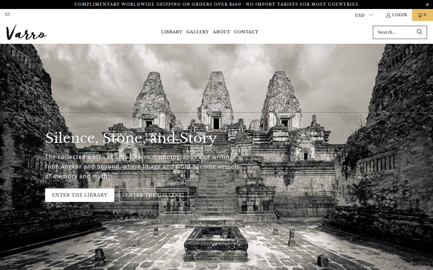 lucasvarro.com homepage screenshot