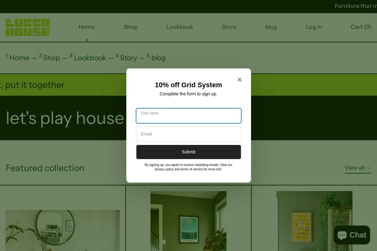 luccahouse.com homepage screenshot