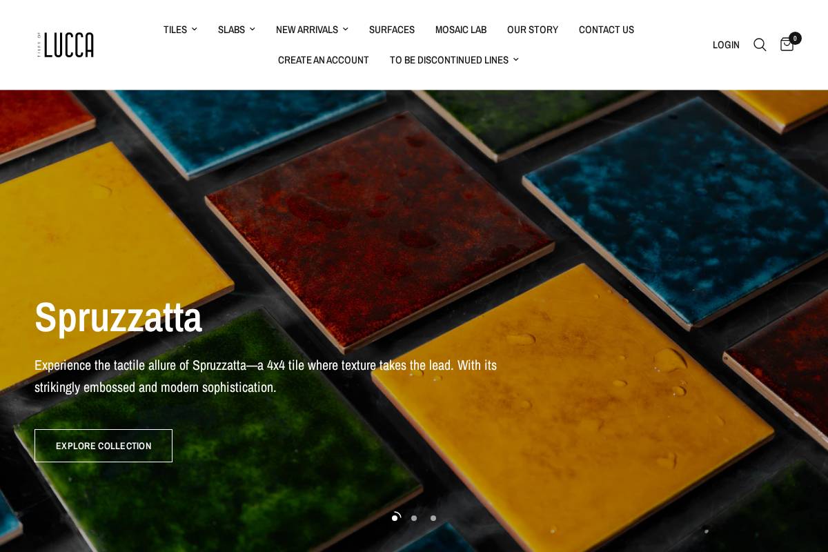 luccainteriors.com homepage screenshot