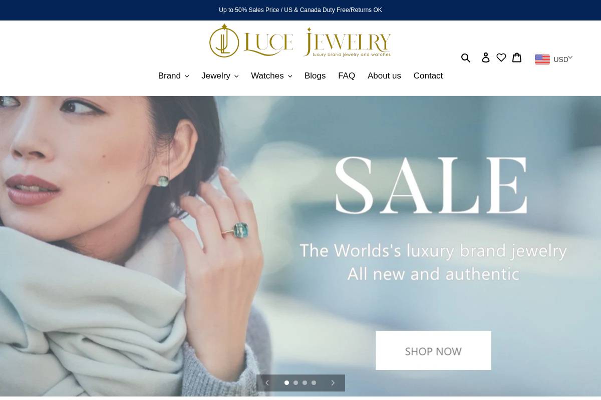 lucejewel.com homepage screenshot