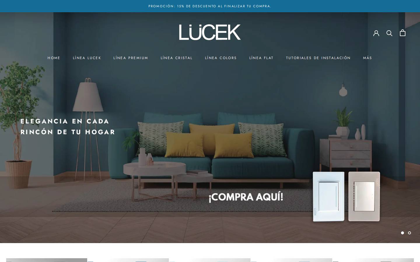 lucek.com.mx homepage screenshot