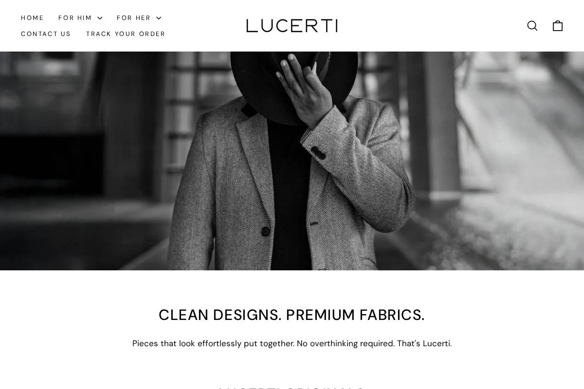 Lucerti homepage screenshot