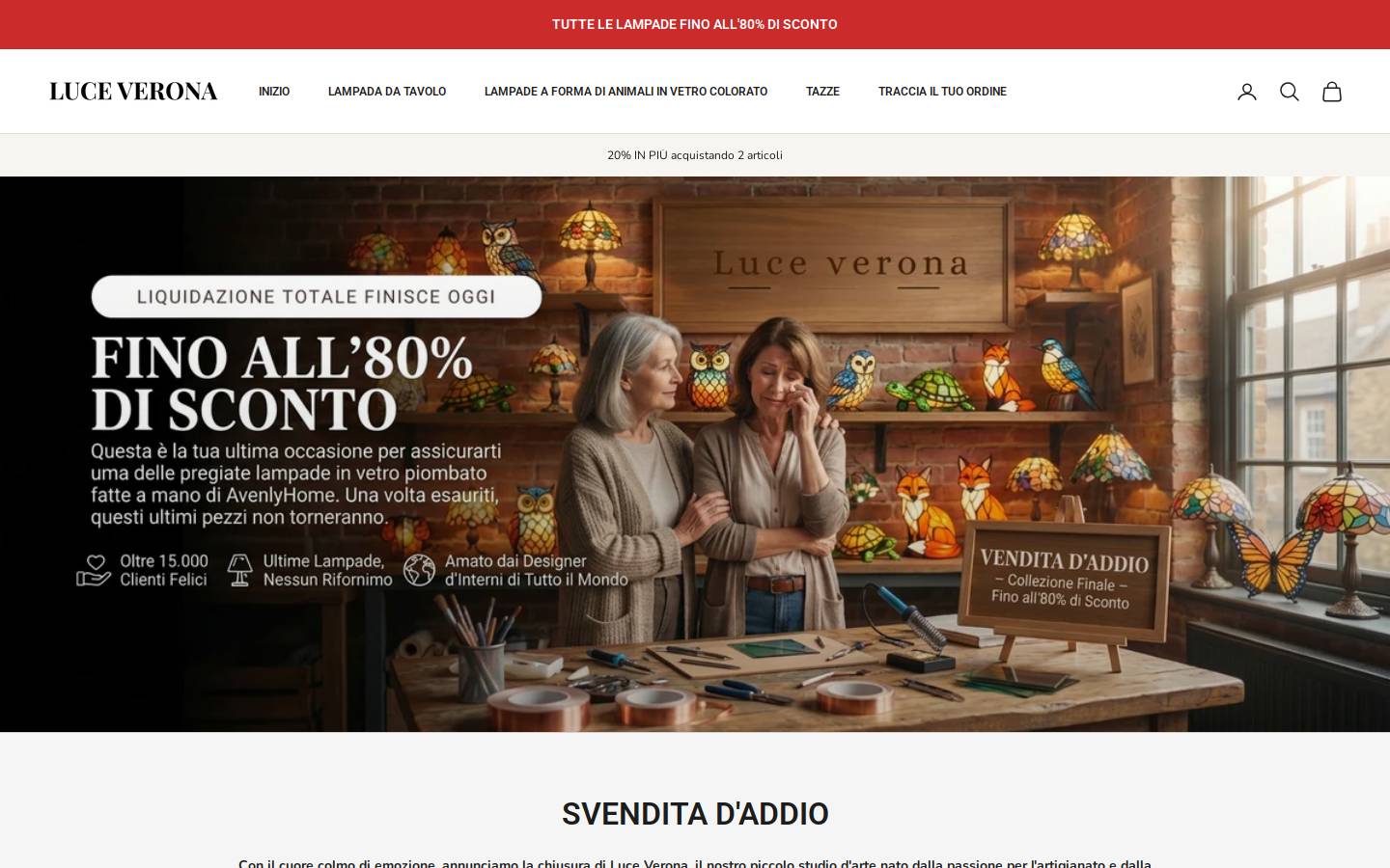 luceverona.com homepage screenshot