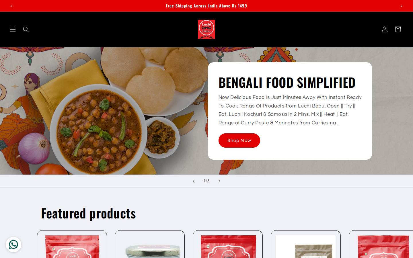 luchibabu.com homepage screenshot