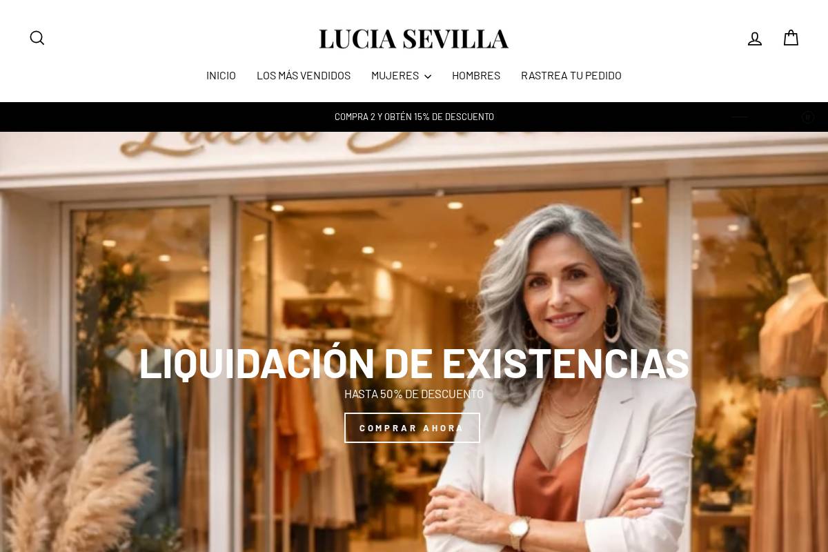 lucia-sevilla.com homepage screenshot