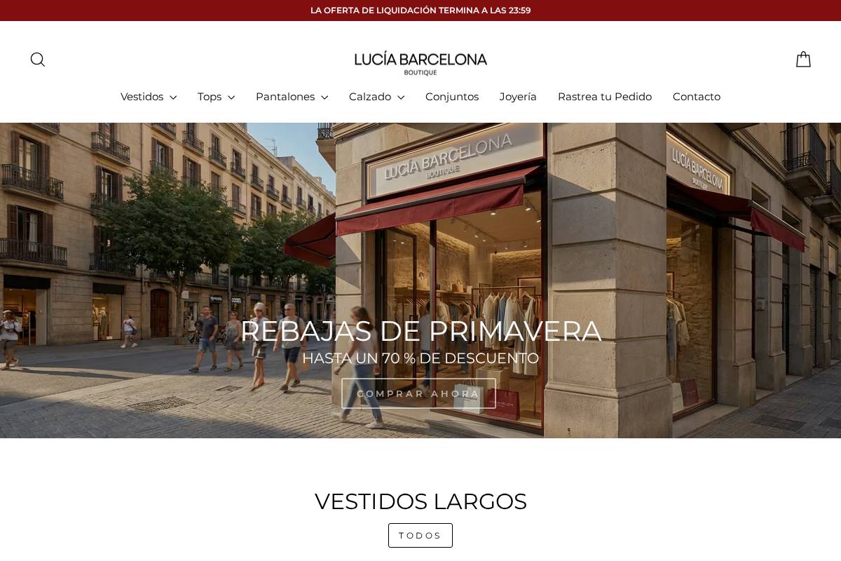 luciabarcelona.es homepage screenshot