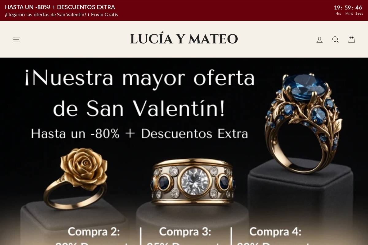 luciaymateo.com homepage screenshot