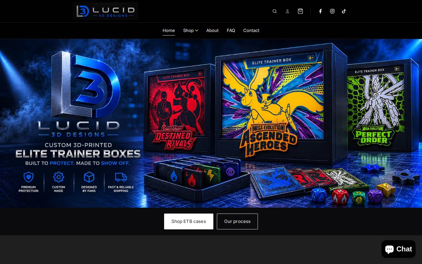 lucid3ddesigns.com homepage screenshot