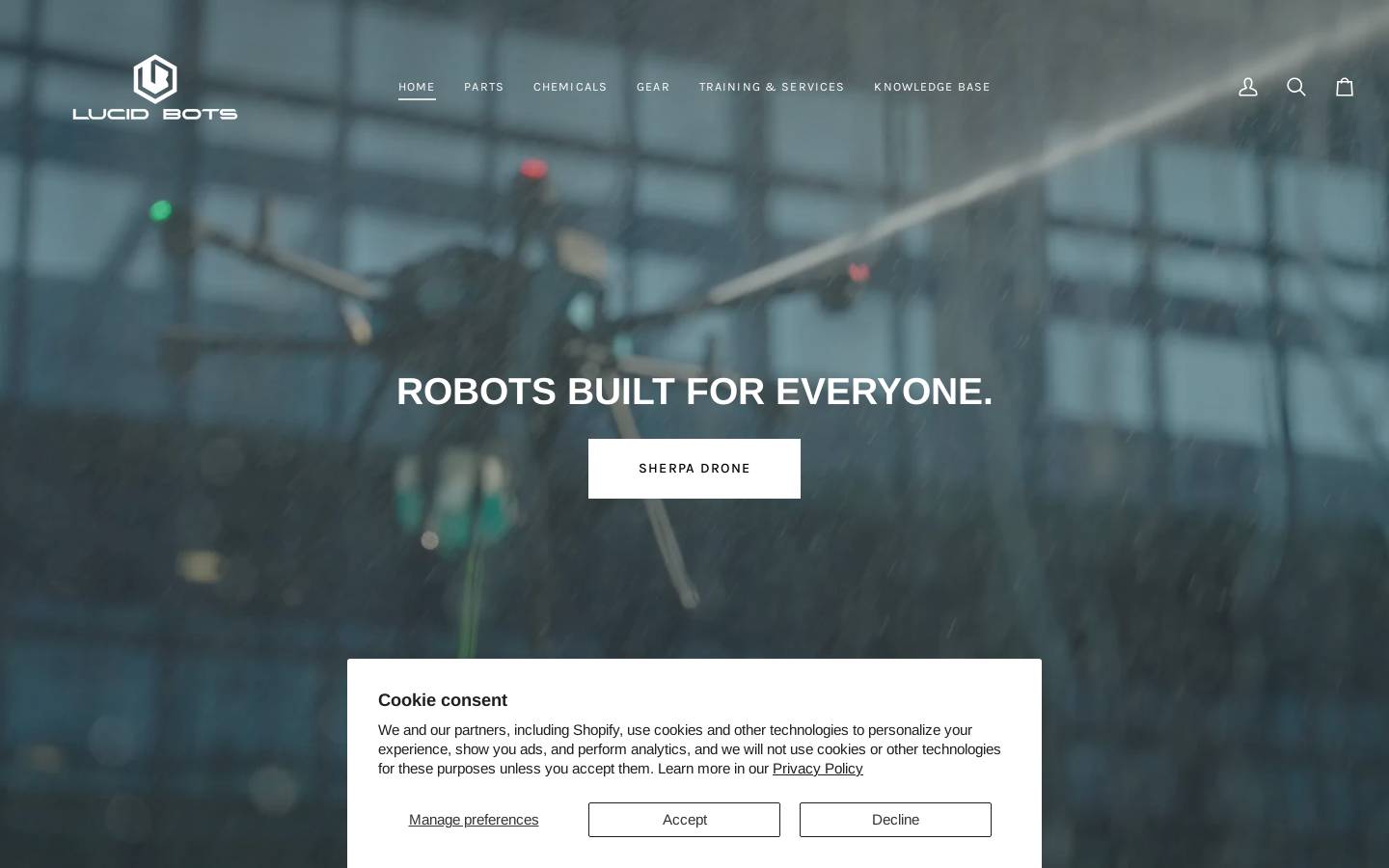 lucidbots.shop homepage screenshot