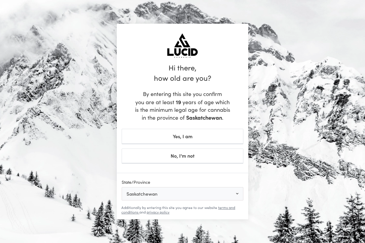 lucidcannabis.ca homepage screenshot