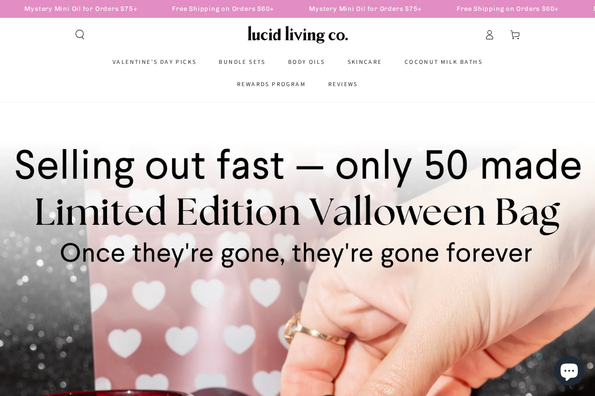 Lucid Living Co. homepage screenshot