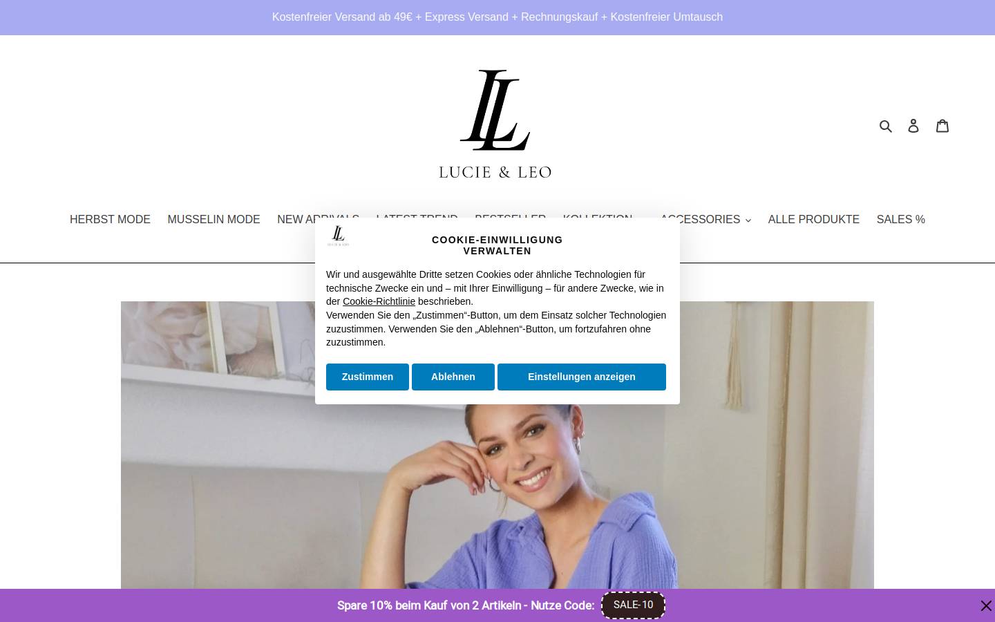 Lucie & Leo homepage screenshot