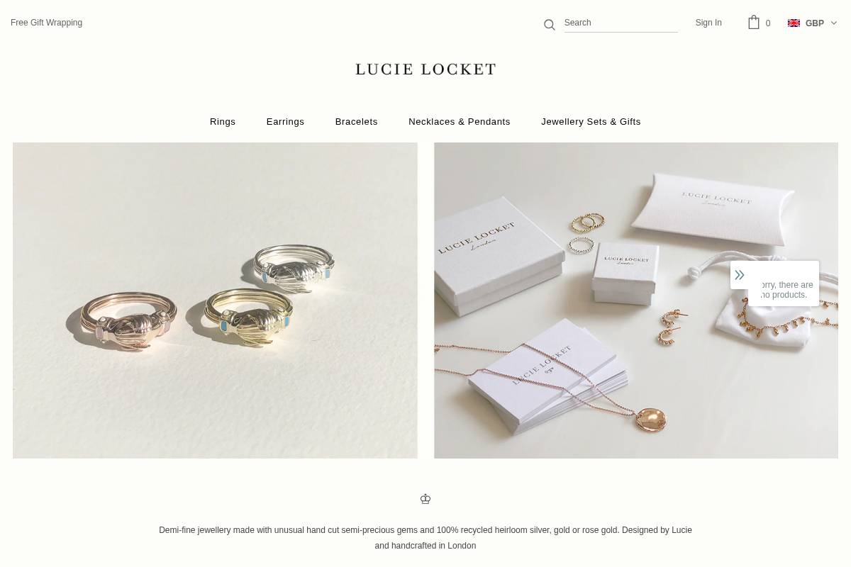 Lucielocket homepage screenshot