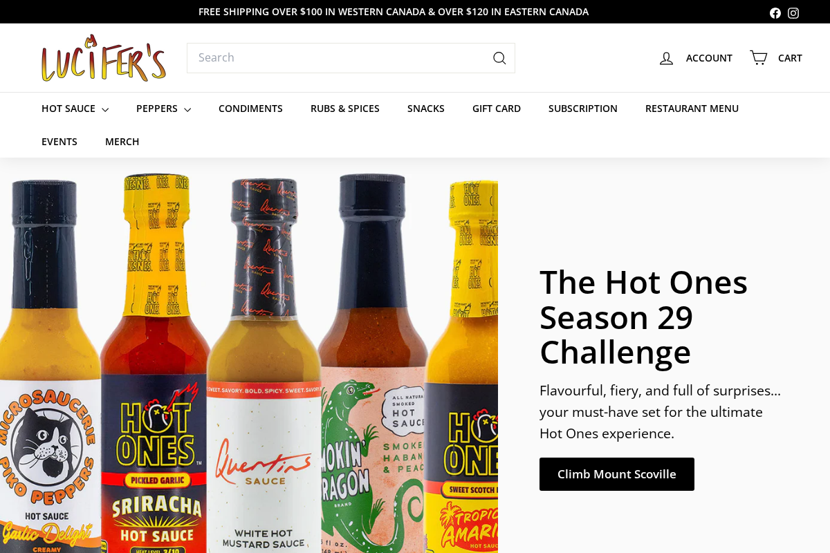 Lucifer's House of Heat homepage screenshot