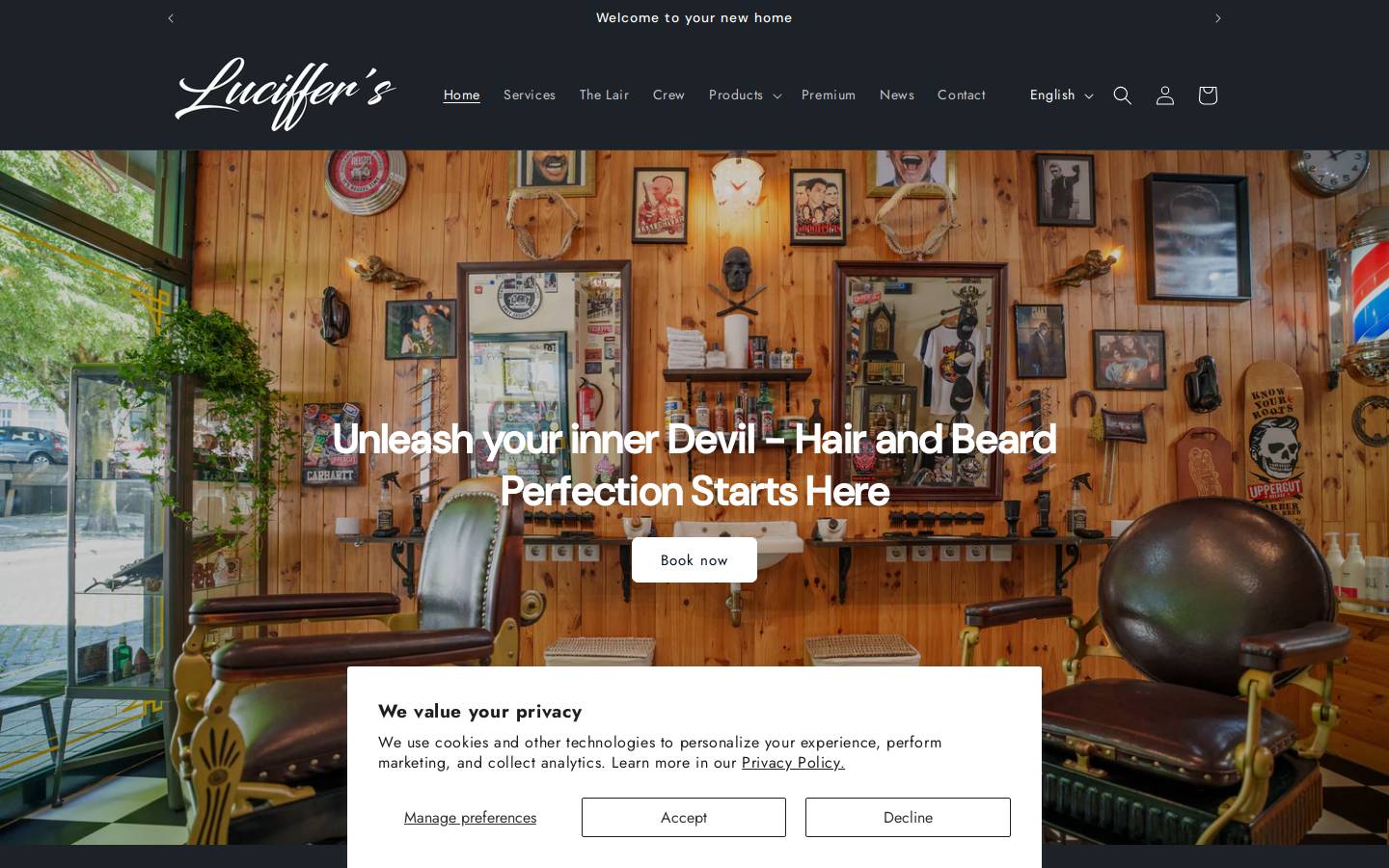 luciffers.com homepage screenshot