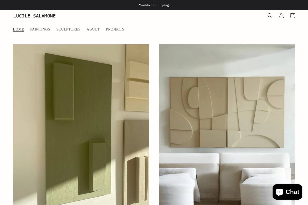 lucilesalamone.com homepage screenshot