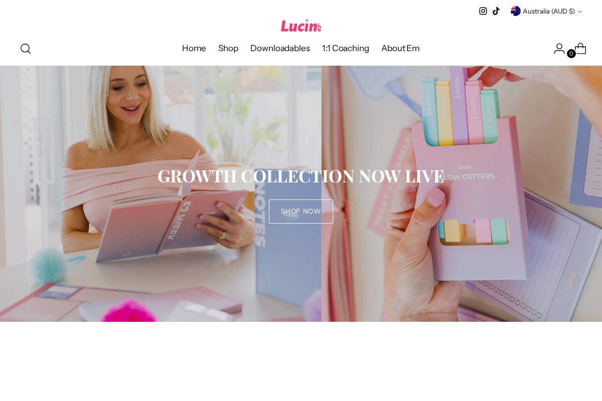 lucin.com.au homepage screenshot