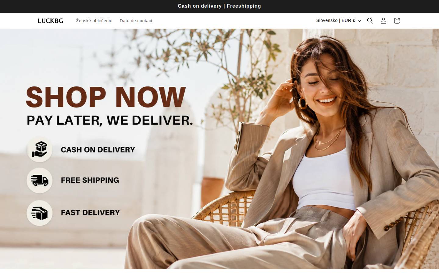 Luckbg homepage screenshot