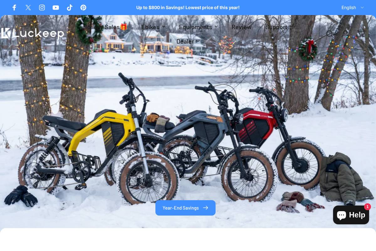 Luckeepbike homepage screenshot